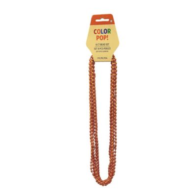 Orange 30 inch 8ct Oval Beads