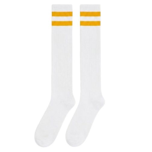 Gold Knee High Striped Socks