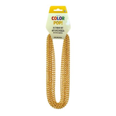Gold 30 inch 8ct Oval Beads