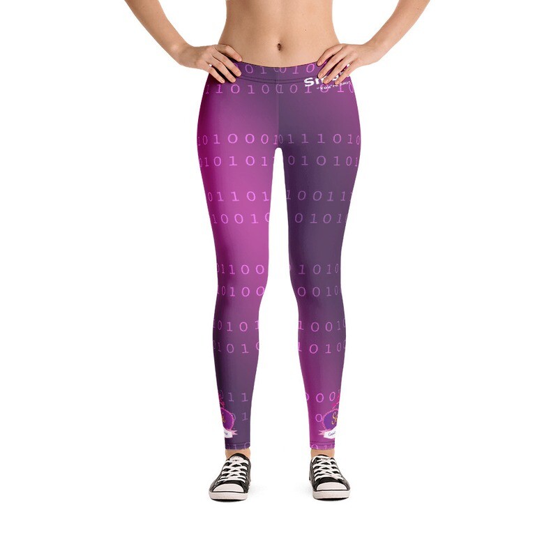 Somi Purple All-Over Print Leggings