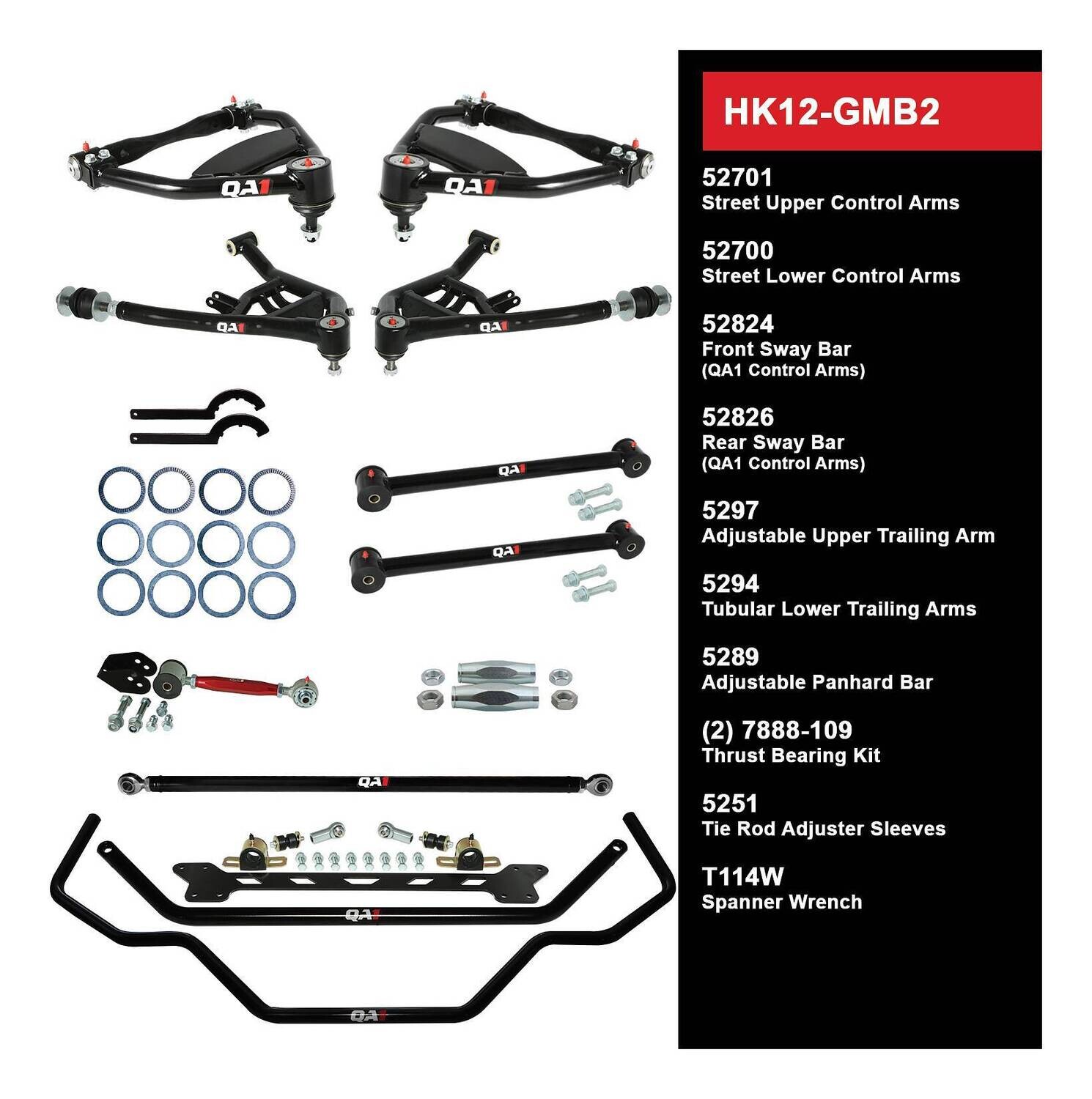 QA1 Level 2 Handling Kit for 65-68 Chevy B-Body Without Shocks