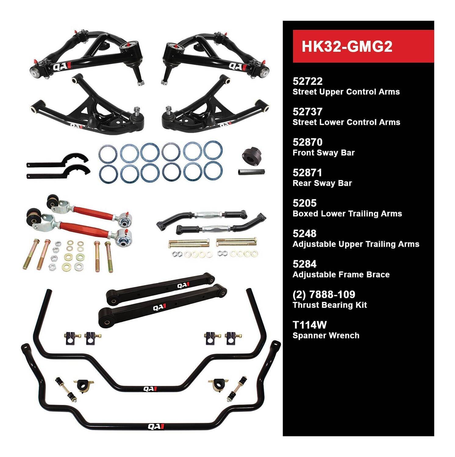 QA1 Level 2 Handling Kit for 69-72 Grand Prix &amp; 70-72 Monte Carlo Without Shocks