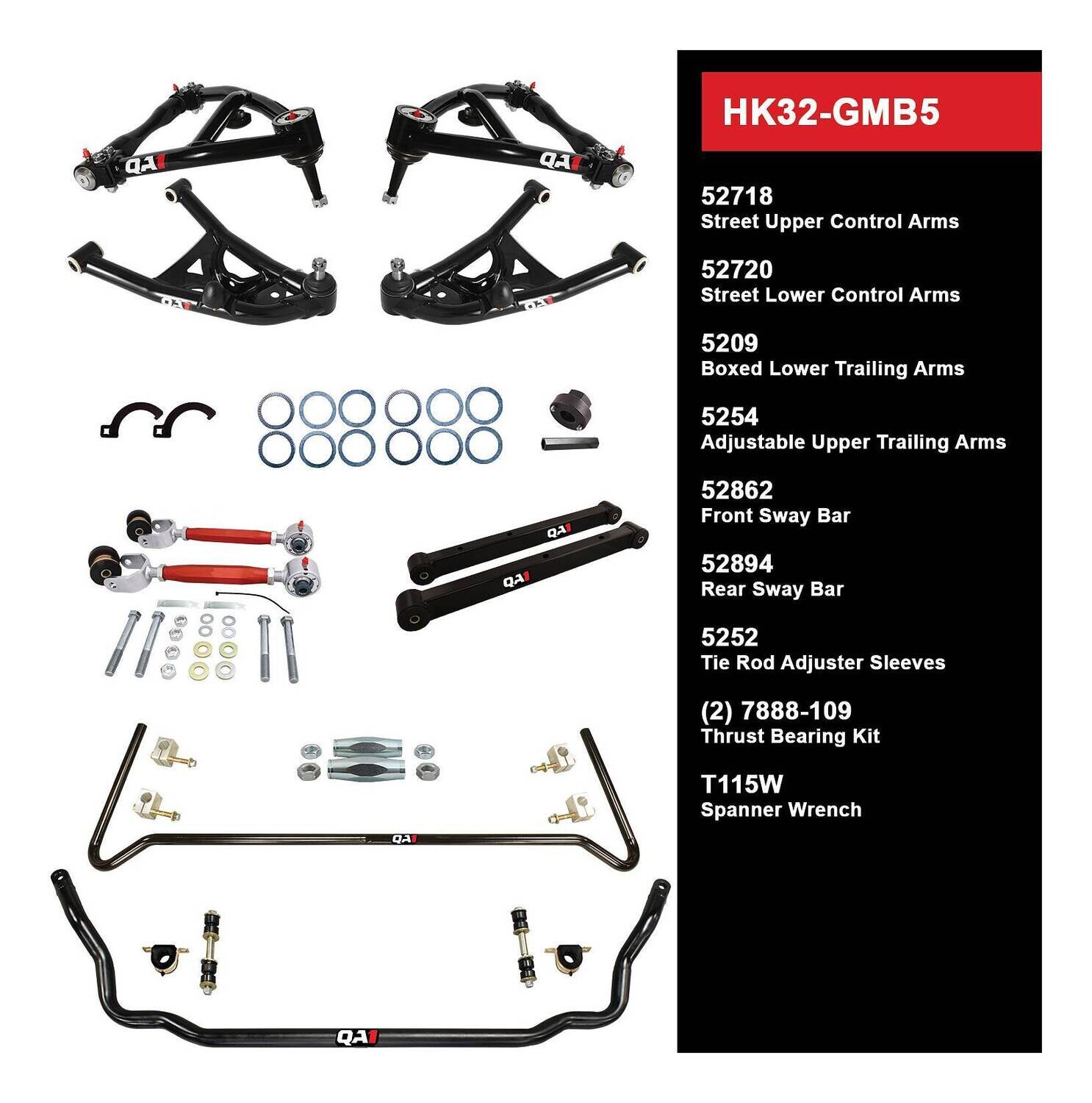 QA1 Level 2 Handling Kit for 94-96 GM B-Body Without Shocks