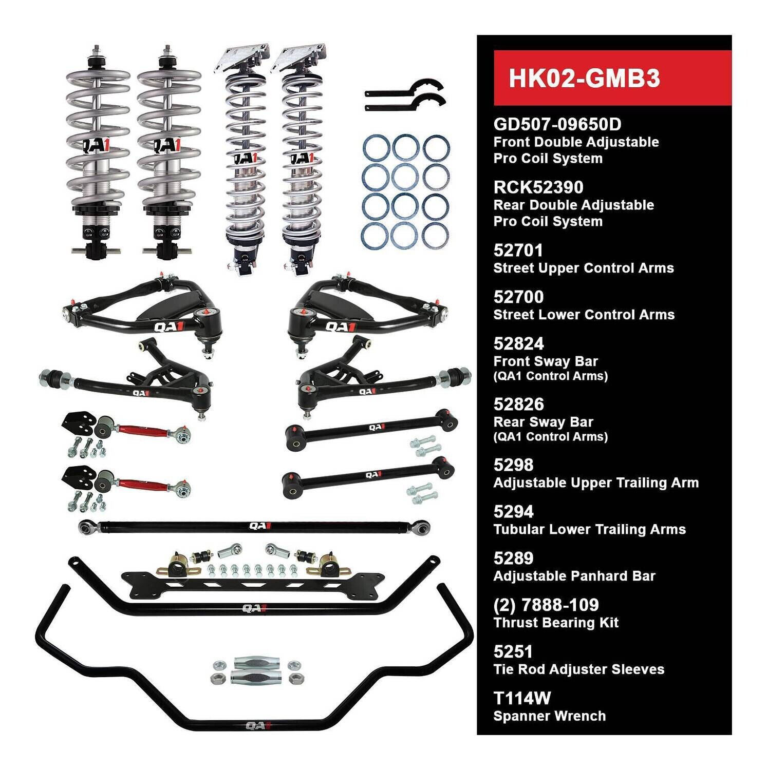 QA1 Level 2 Handling Kit for 69-70 Chevy B-Body