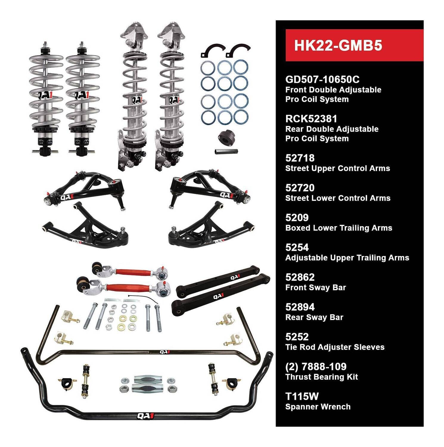 QA1 Level 2 Handling Kit for 94-96 GM B-Body
