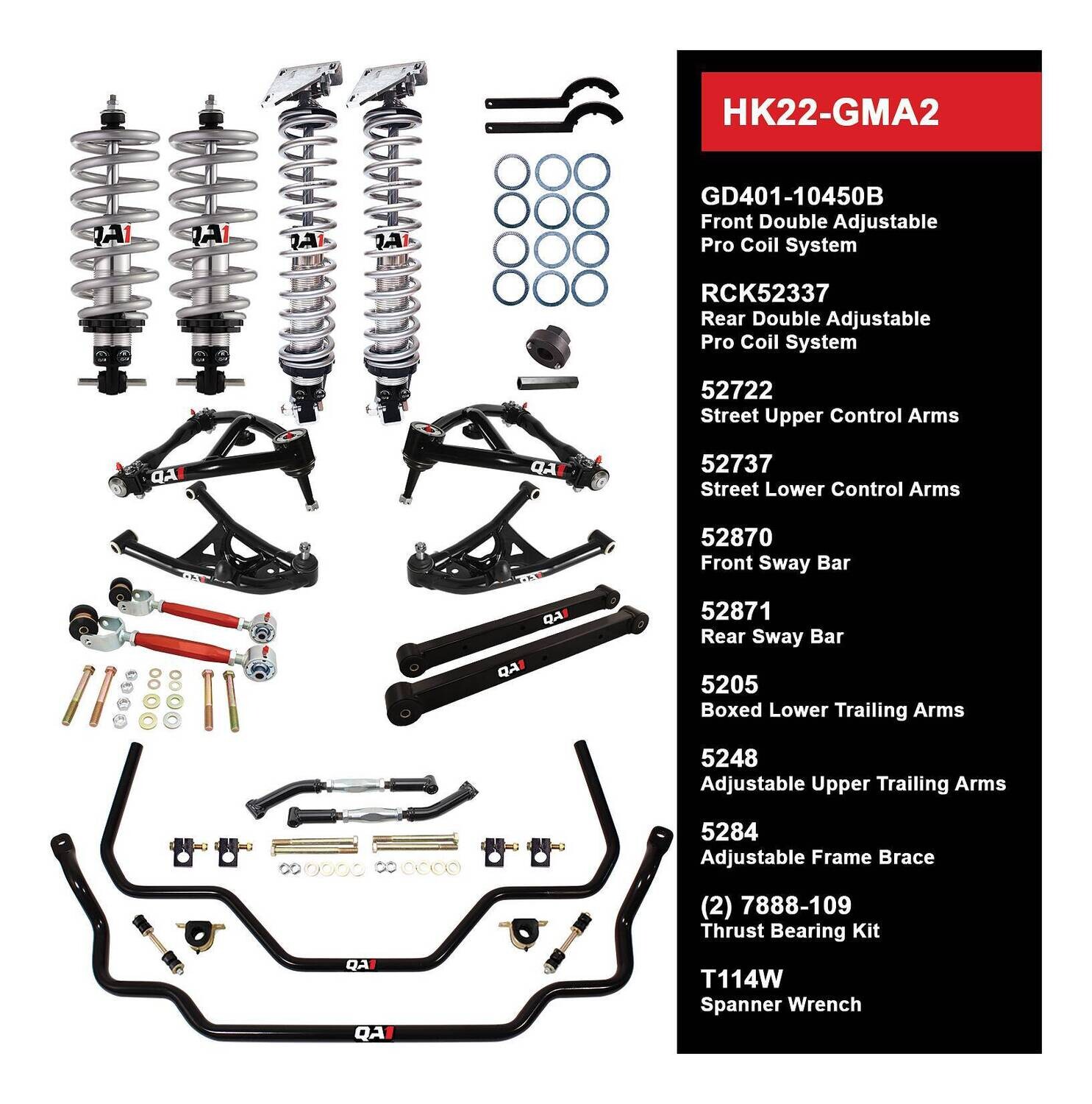 QA1 Level 2 Handling Kit for 68-72 GM A-Body