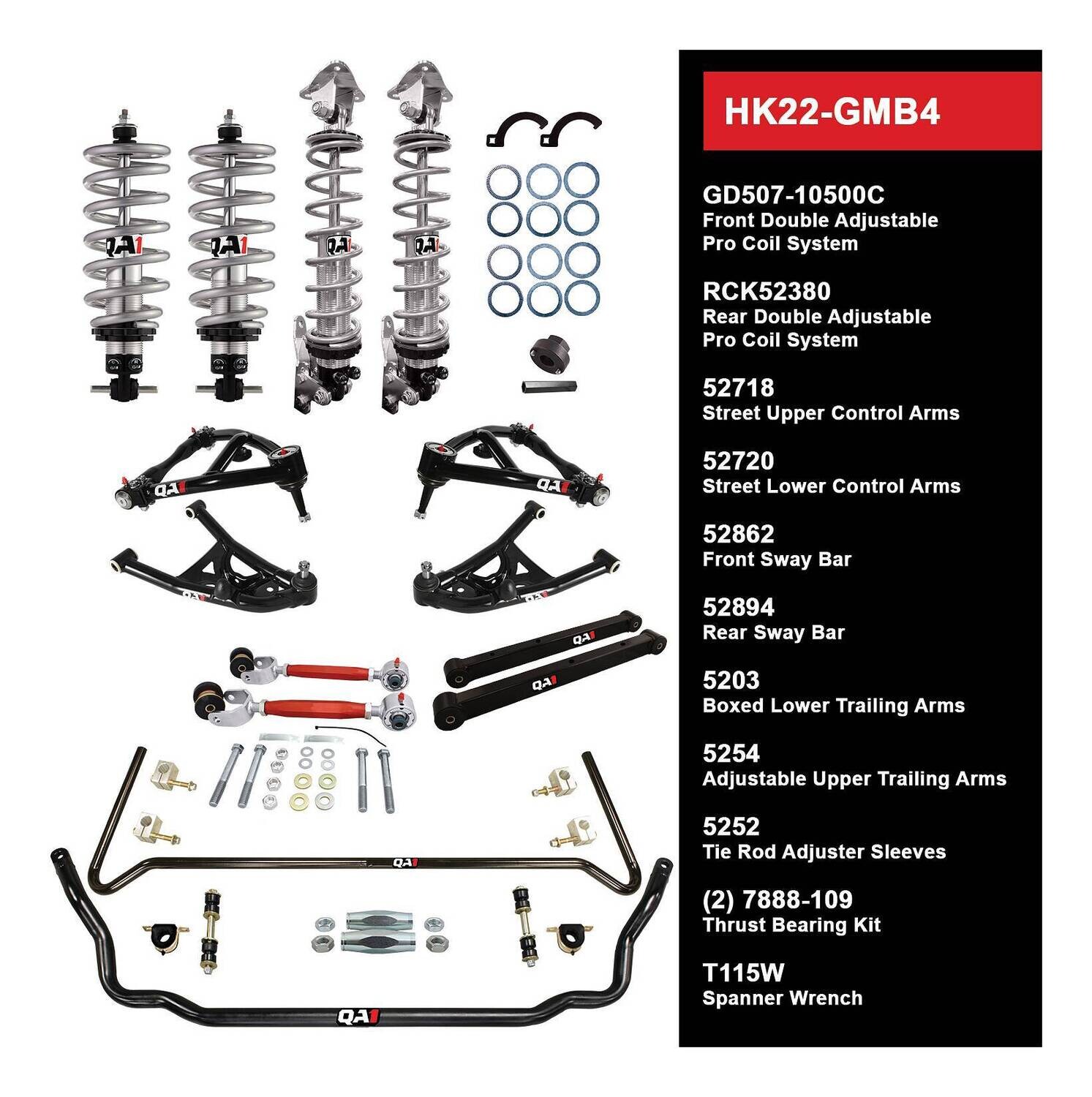 QA1 Level 2 Handling Kit for 78-93 GM B-Body