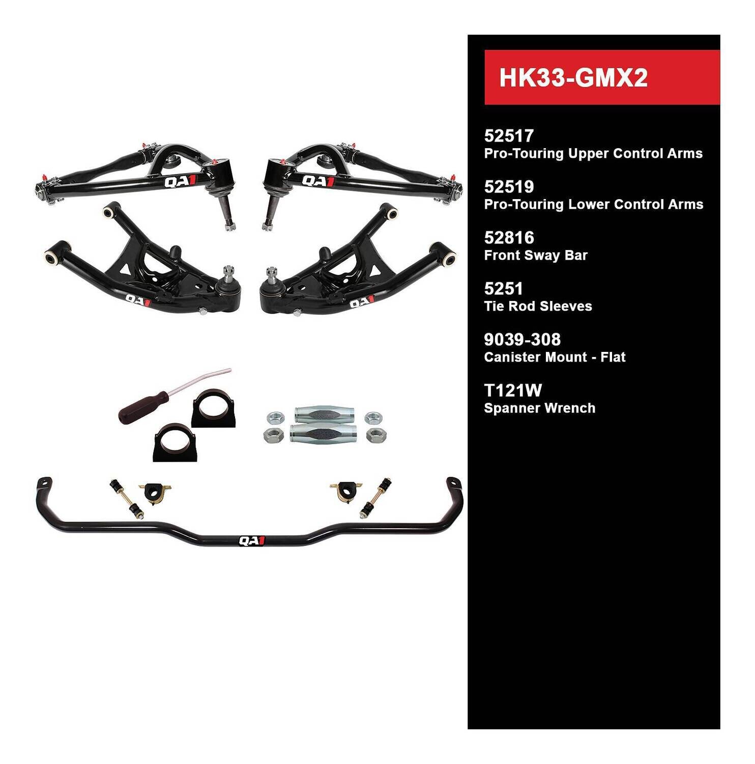 QA1 Level 3 Handling Kit for 68-74 GM X-Body Without Shocks