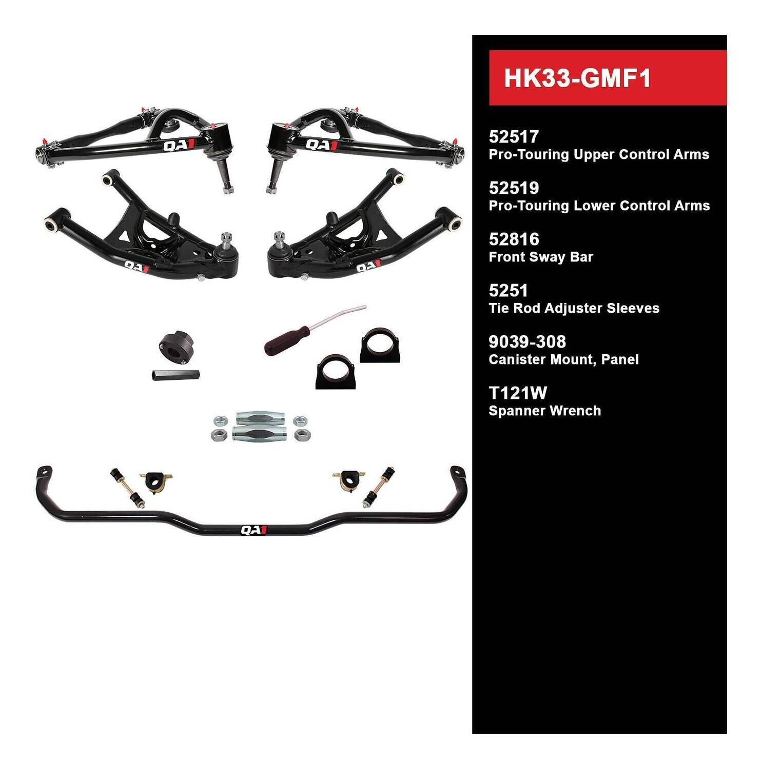 QA1 Level 3 Handling Kit for 67-69 GM F-Body Without Shocks