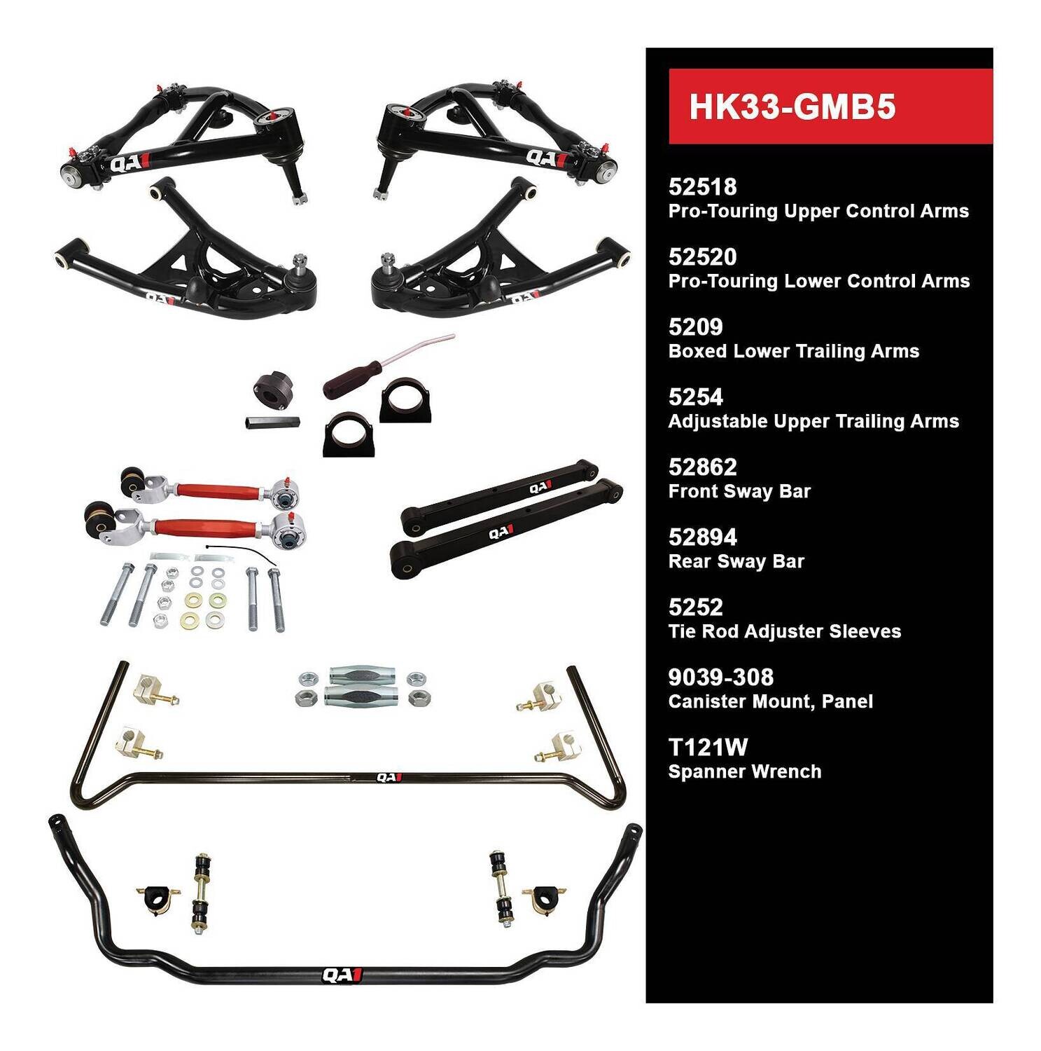 QA1 Level 3 Handling Kit for 94-96 GM B-Body Without Shocks