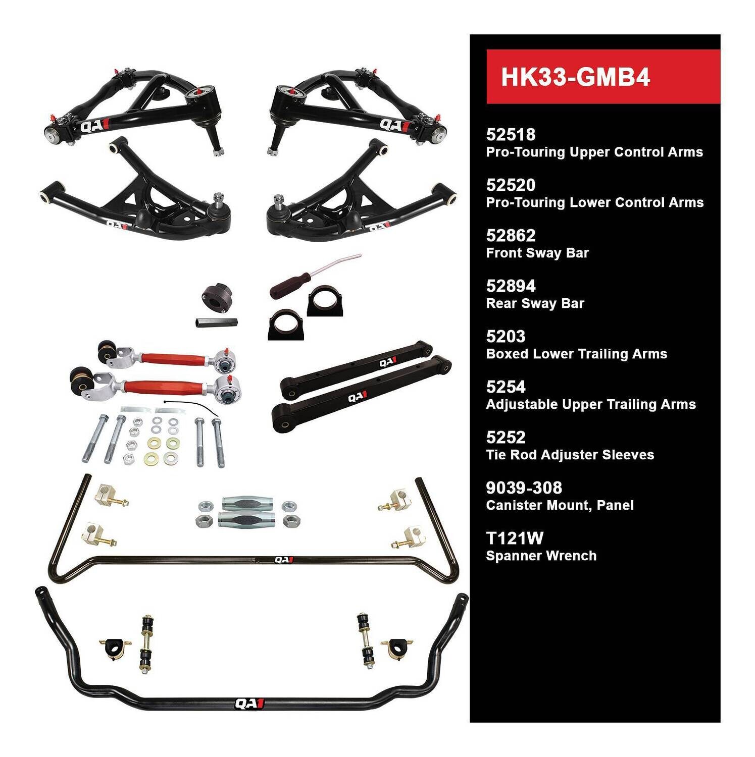 QA1 Level 3 Handling Kit for 78-93 GM B-Body Without Shocks