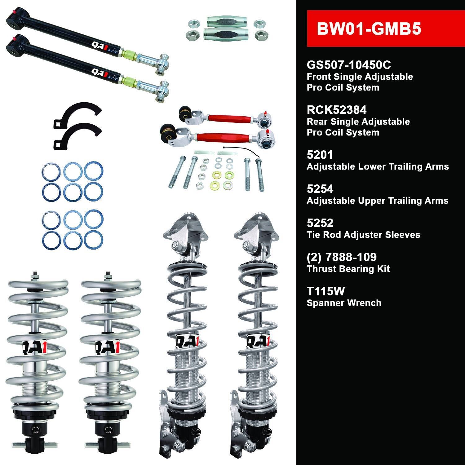 QA1 Level 1 Big Wheel Kit for 77-90 GM B-Body
