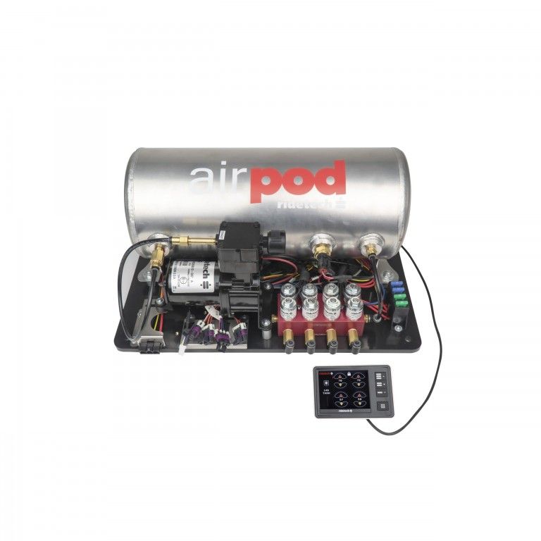 RidePro E5 Air Ride Suspension Control System | 3 Gallon Single Compressor AirPod-1/4″ Valves