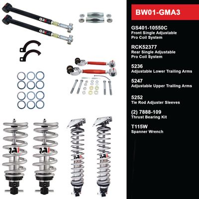 QA1 Level 1 Big Wheel Suspension Kit, 73-77 GM A Body
