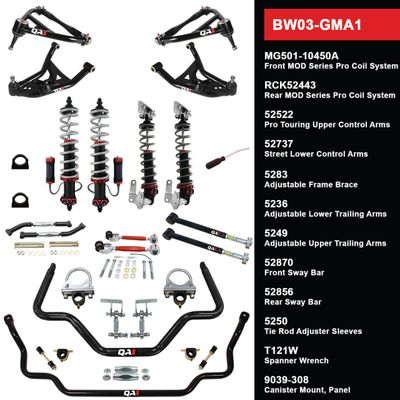 QA1 Level 3 Big Wheel Suspension Kit, 64-67 GM A Body