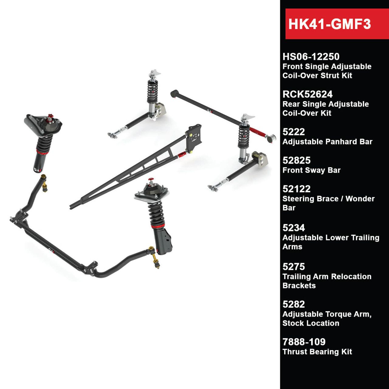 QA1 Level 1 Full Vehicle Handling Kit for 82-92 GM F-Body