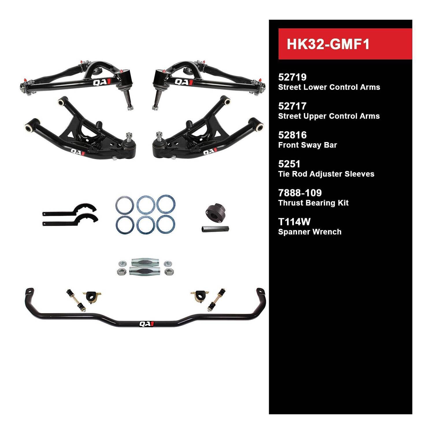 QA1 Level 2 Handling Kit for 67-69 GM F-Body Without Shocks