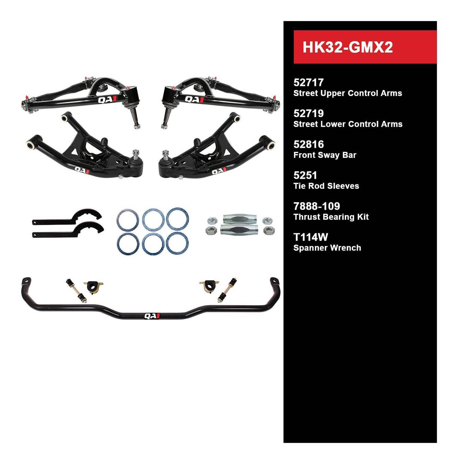 QA1 Level 2 Handling Kit for 68-74 GM X-Body Without Shocks