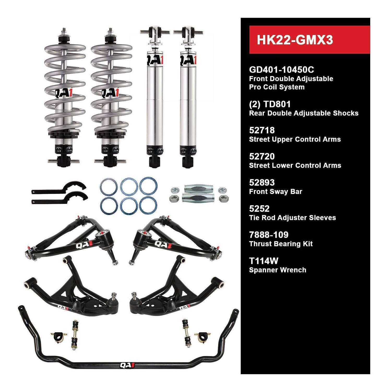 QA1 Level 2 Handling Kit for 75-79 GM X-Body