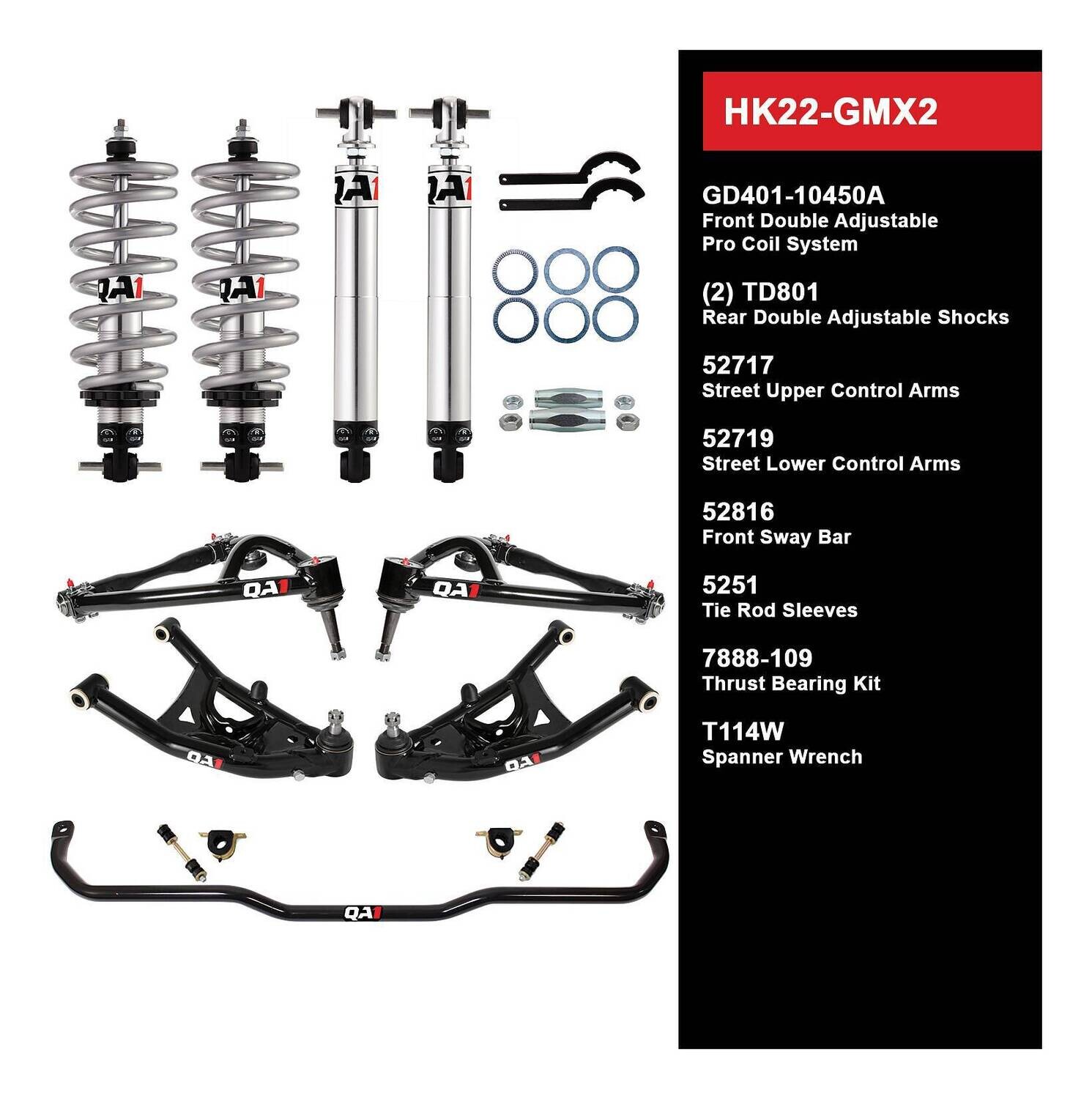 QA1 Level 2 Handling Kit for 68-74 GM X-Body