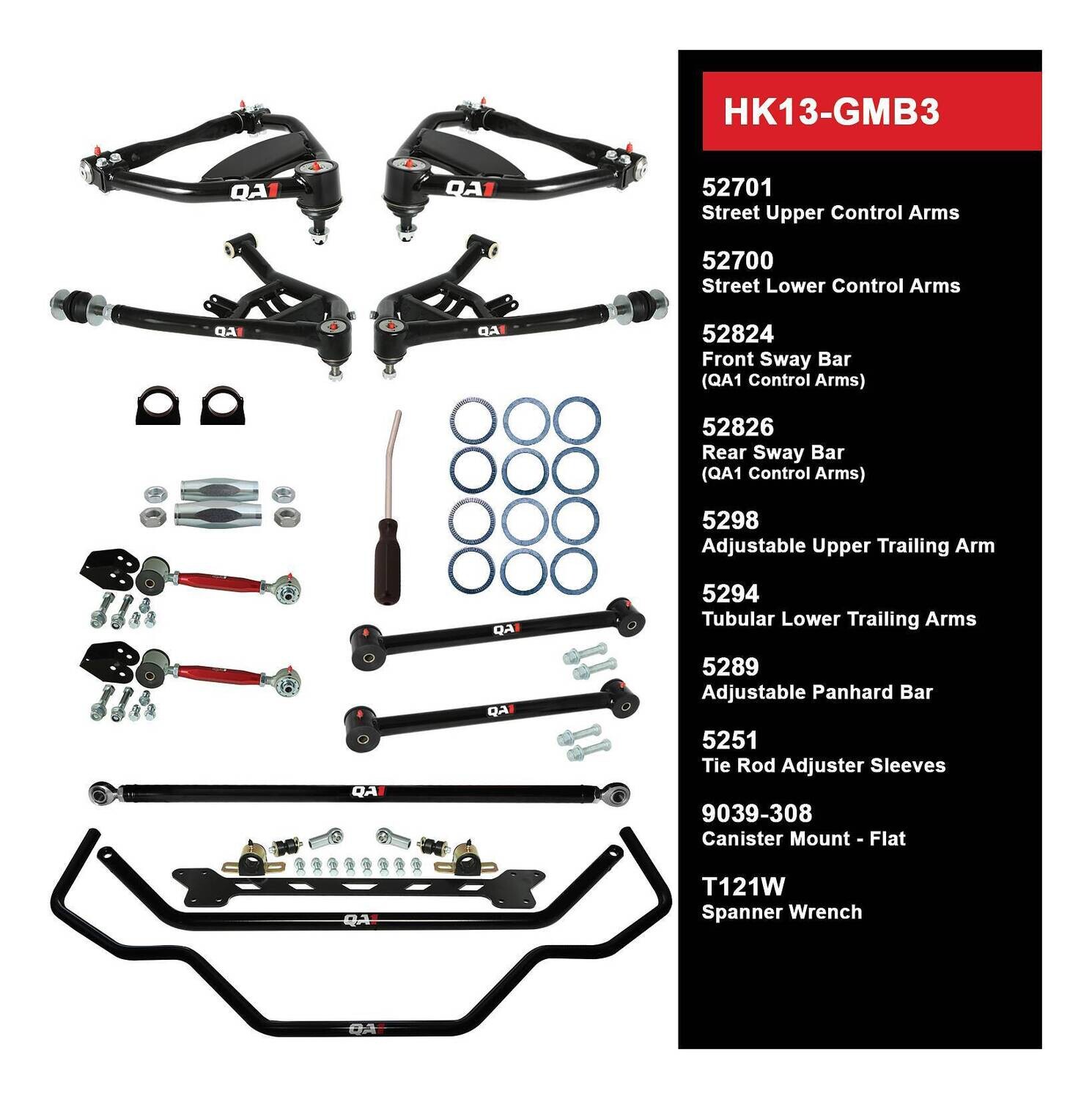 QA1 Level 3 Handling Kit for 69-70 Chevy B-Body Without Shocks