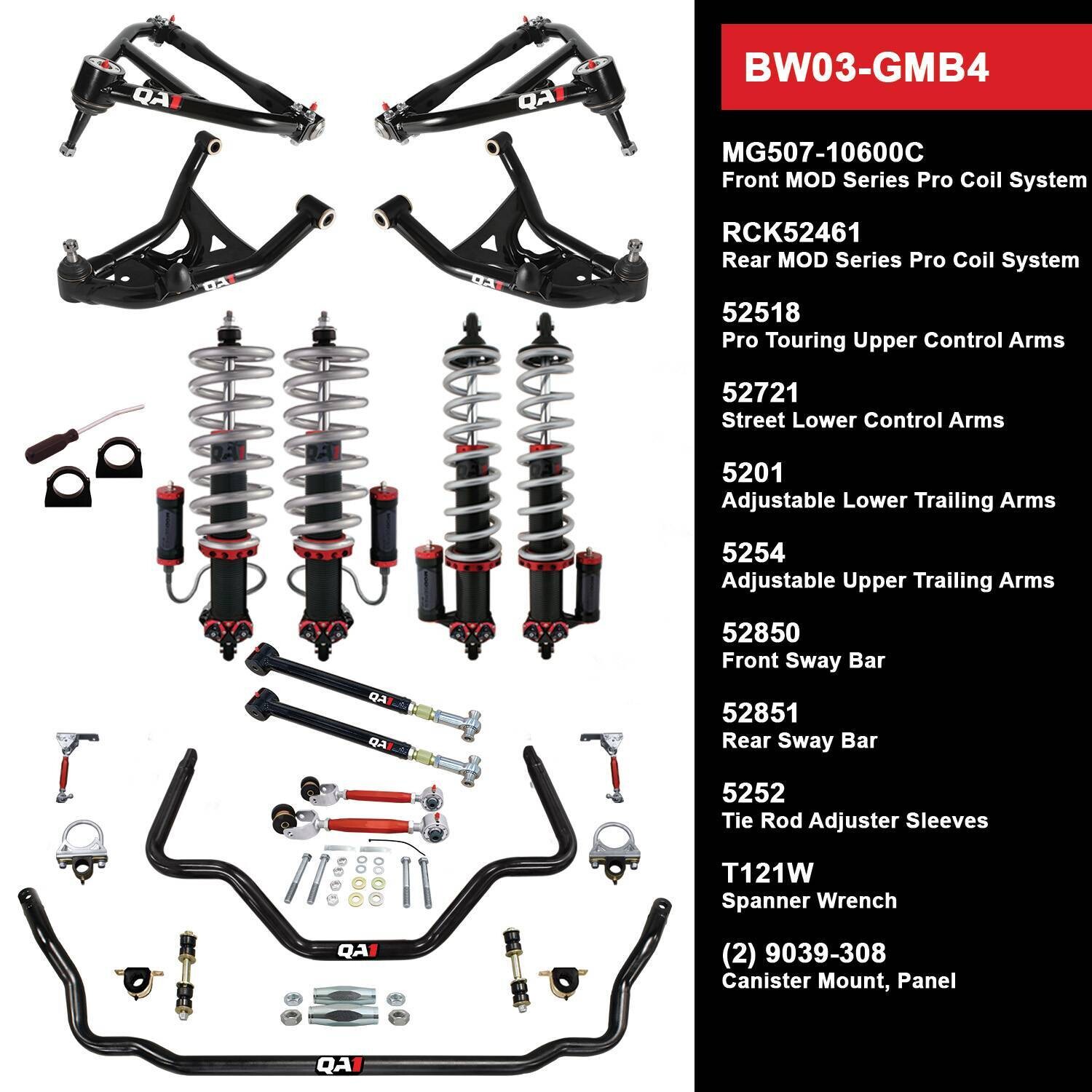 QA1 Level 3 Big Wheel Kit for 71-76 GM B-Body