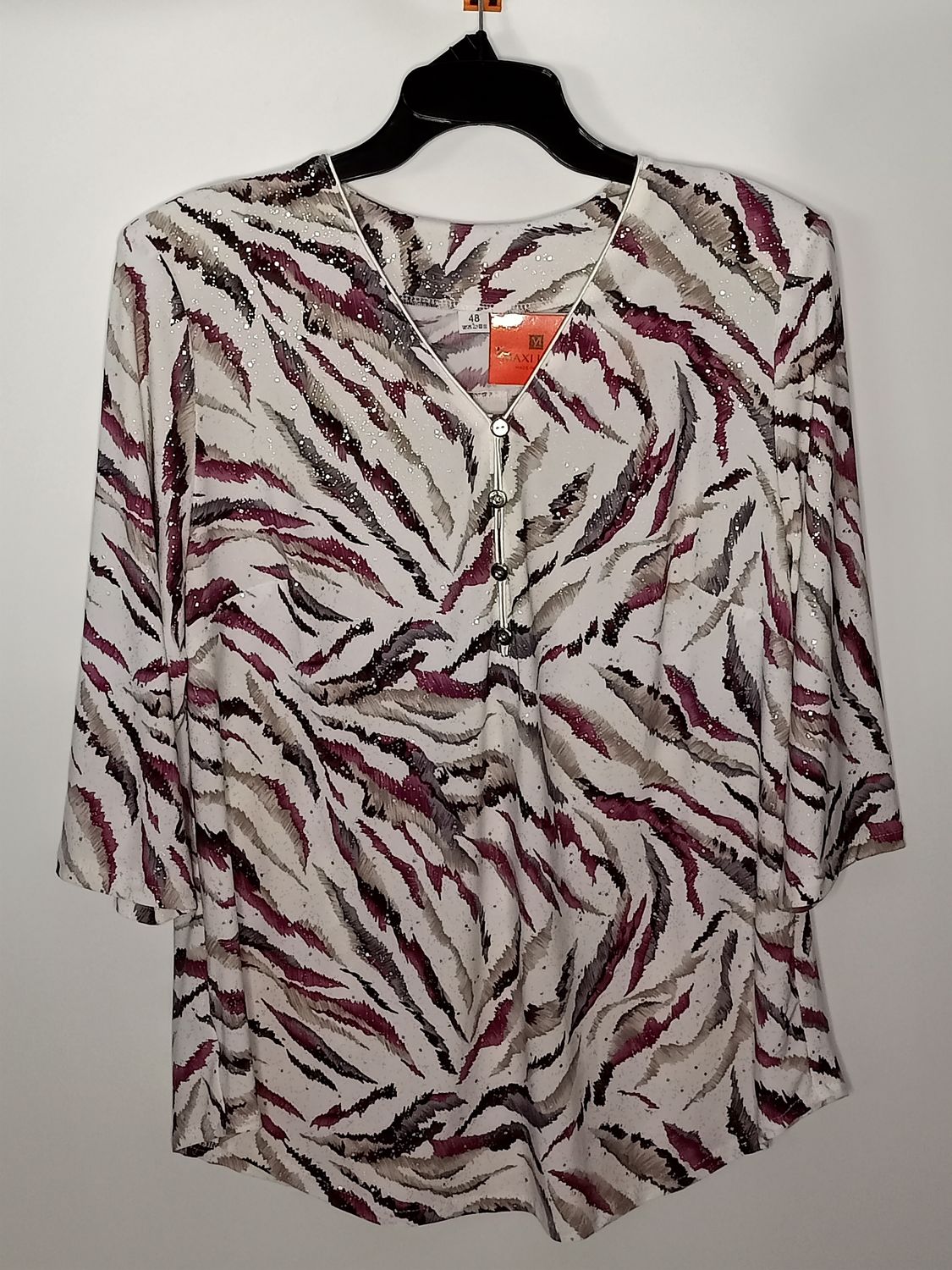 Bluzka plus size z połyskiem