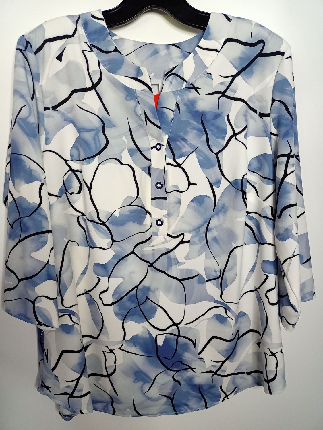 Bluzka plus size w akwarelowy wzór