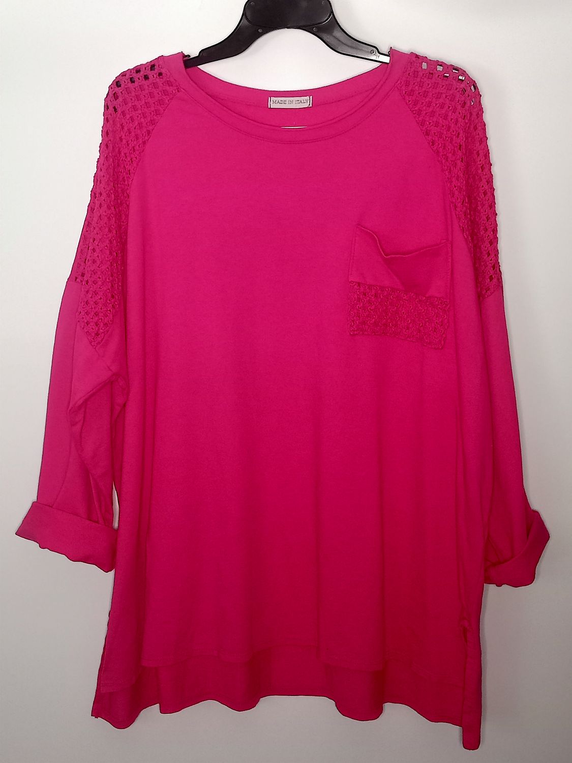 Bluza oversize z ażurowym akcentem