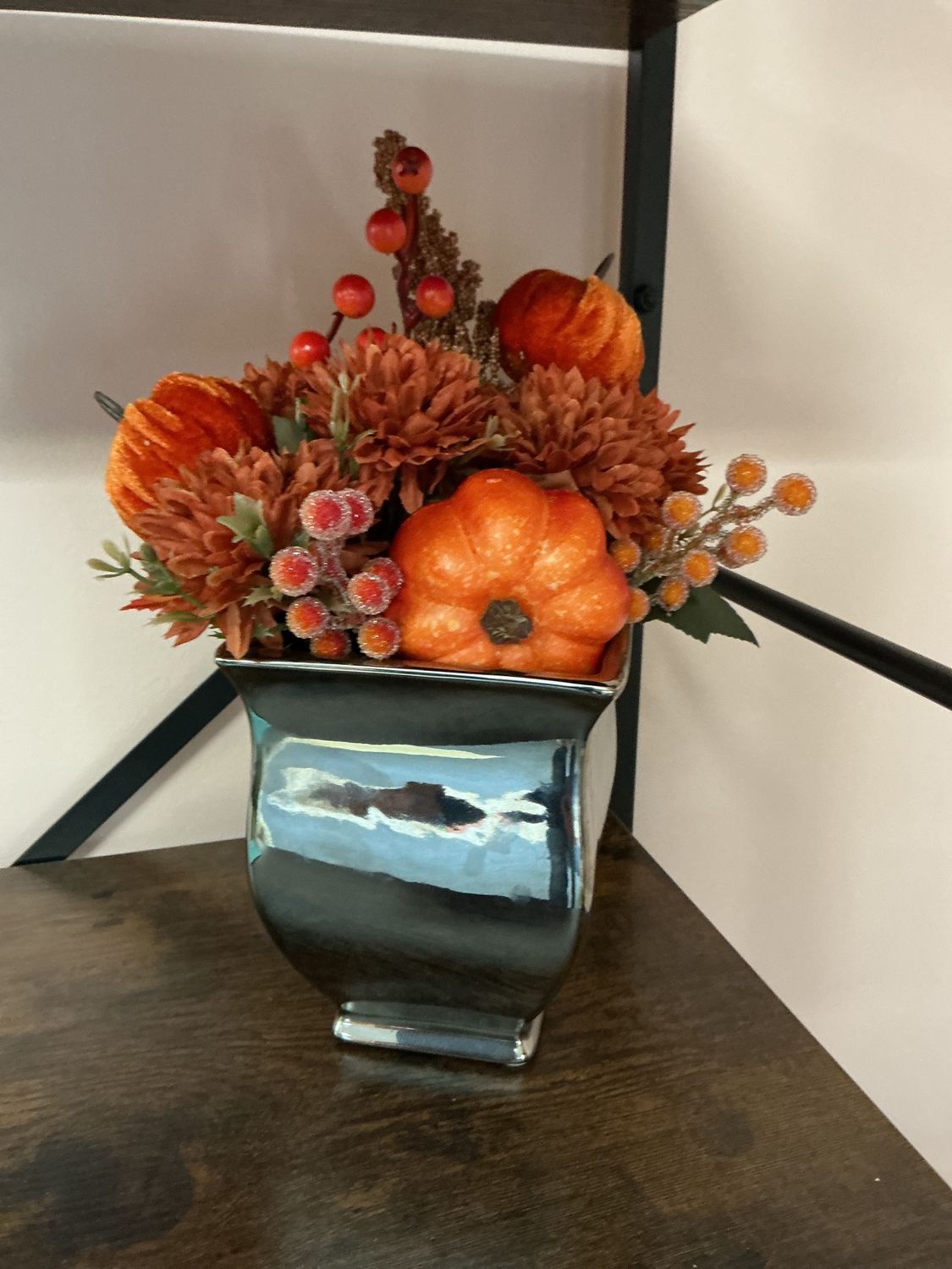 fall picks in silver container