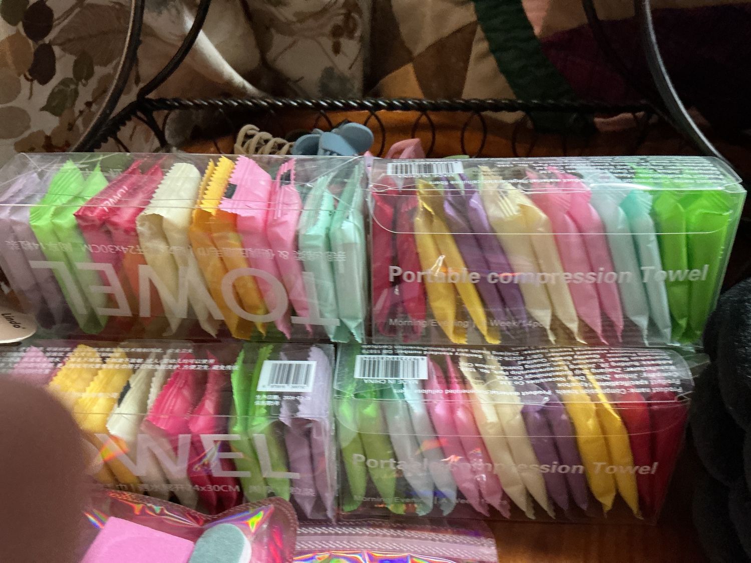 compresed portable travel face towel sets