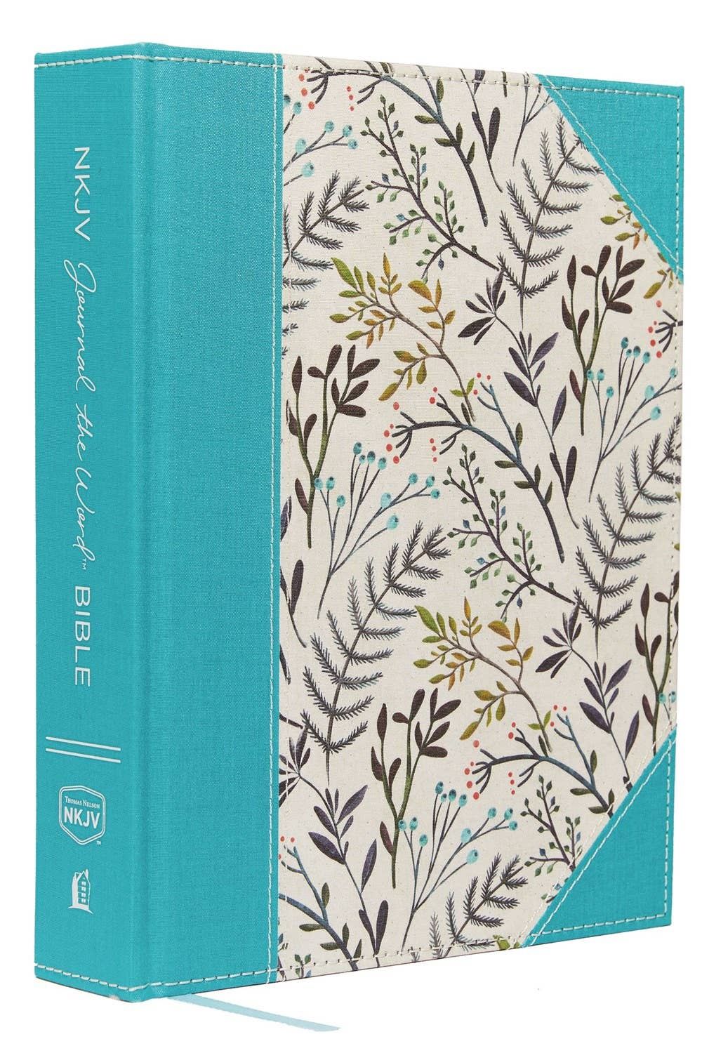 NKJV, Journal the Word Bible, Large Print, Cloth over Board,