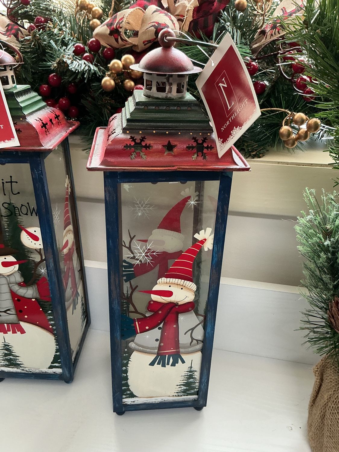 15" Let it Snow Christmas Lantern