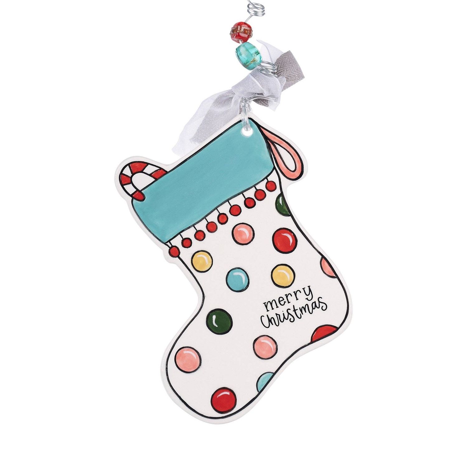 Colorful Stocking Flat Christmas Ornament