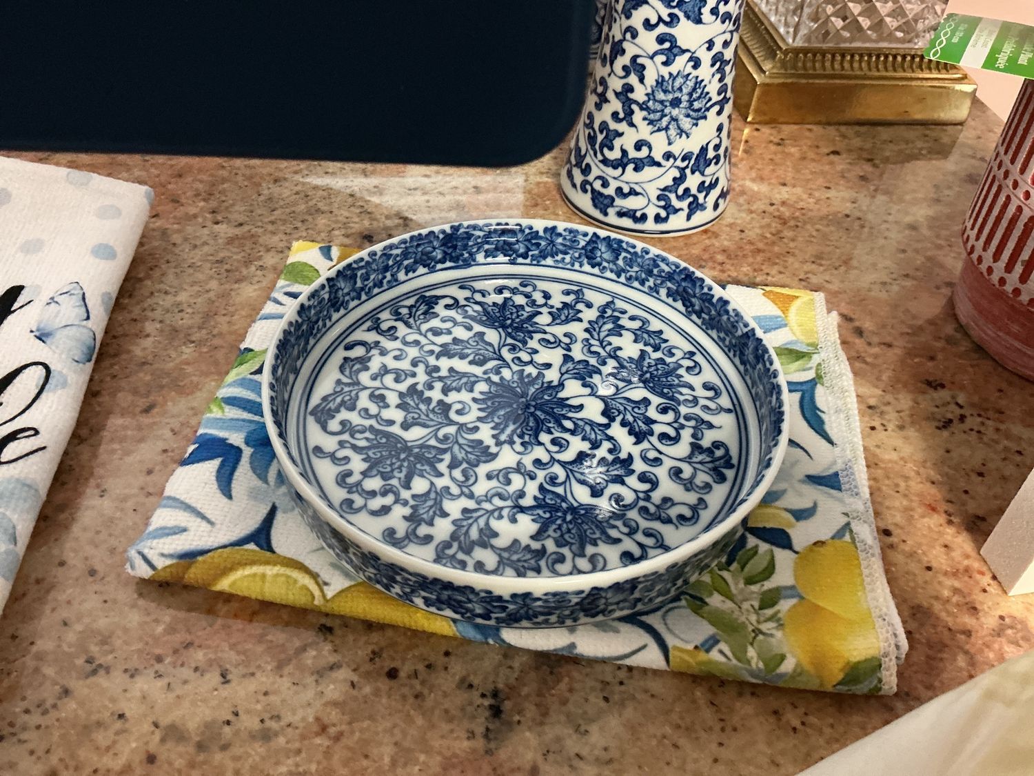 classic blue and white porcleain plate