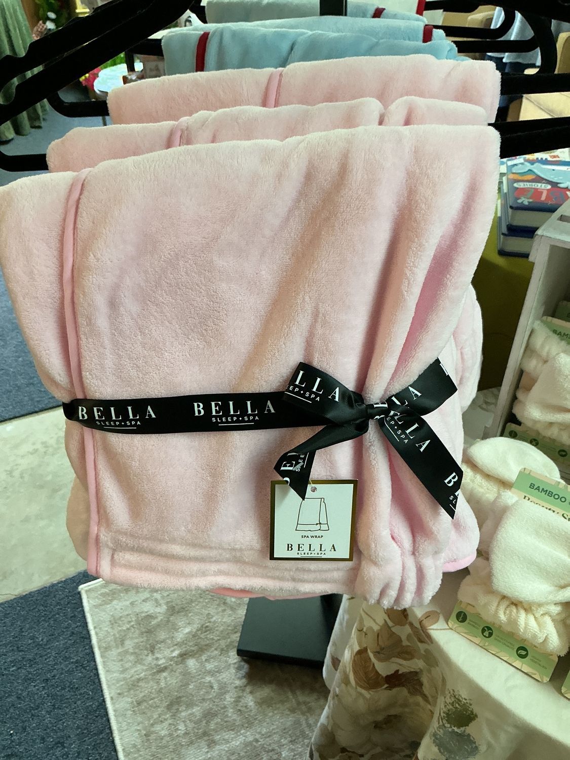 Bella Apparel Spa Wrap w/Ruffle - Pink