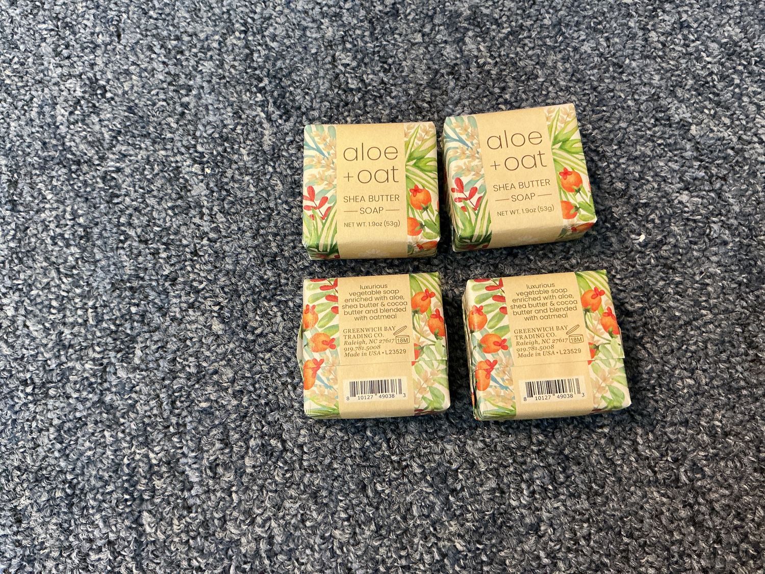 Greenwich Bay 1.9 oz mini soap square aloe + oat