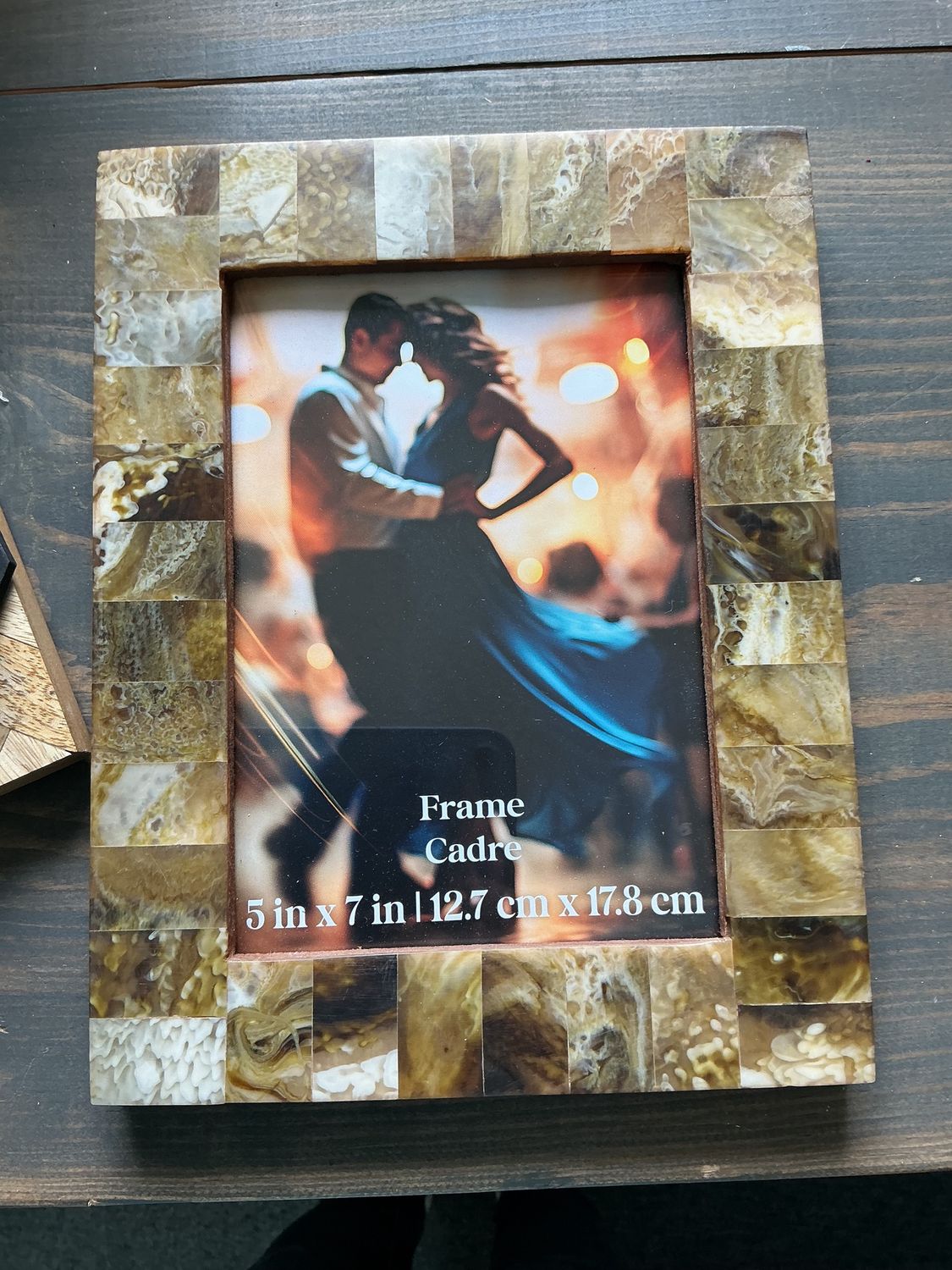 5x7 gold and white picture frame