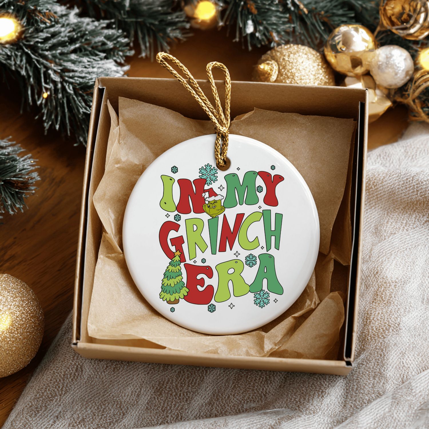 In My Grinch Era Ceramic Ornament
