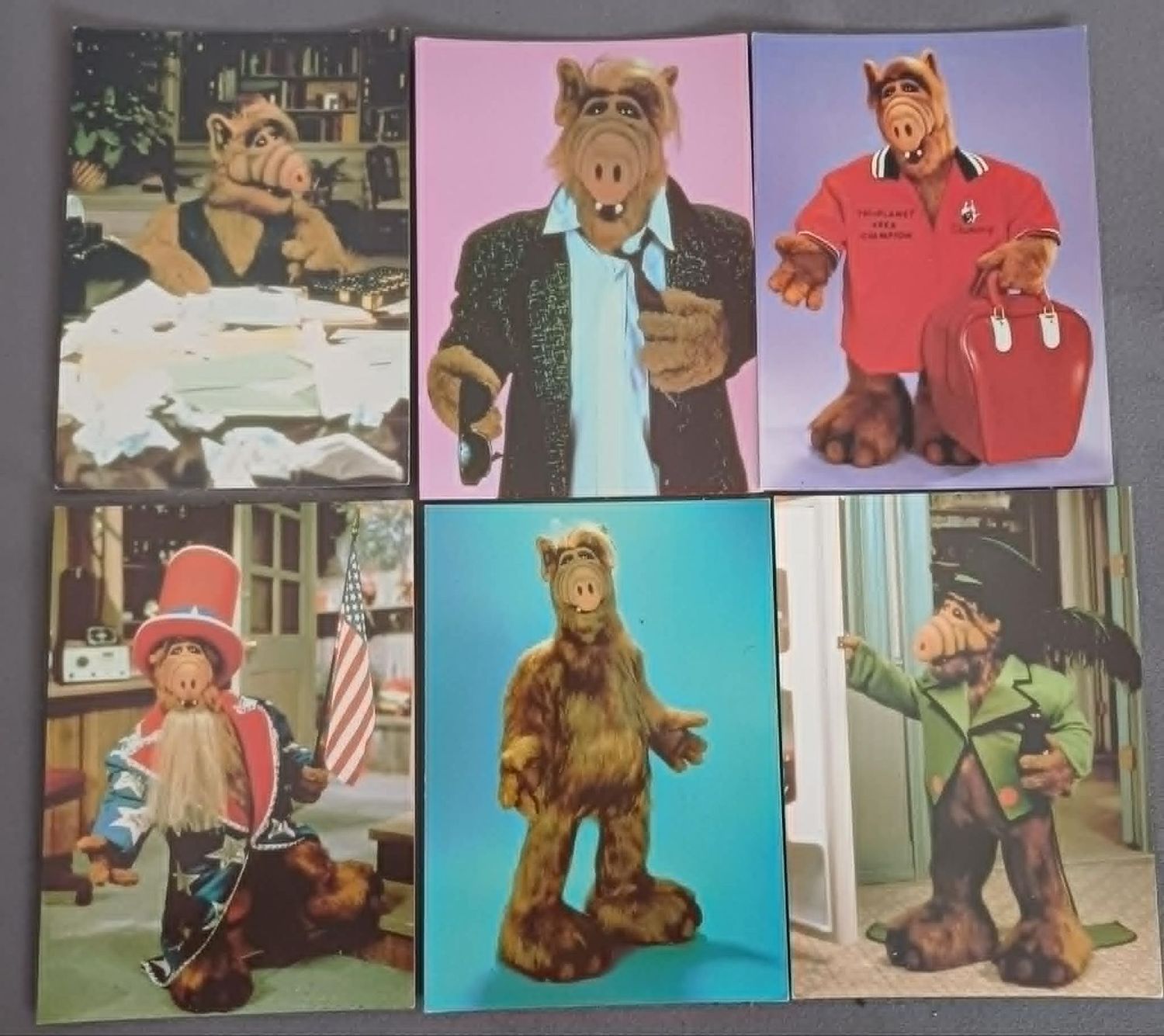 Vintage Alf Postkarten 1988 Set (6 Stk)