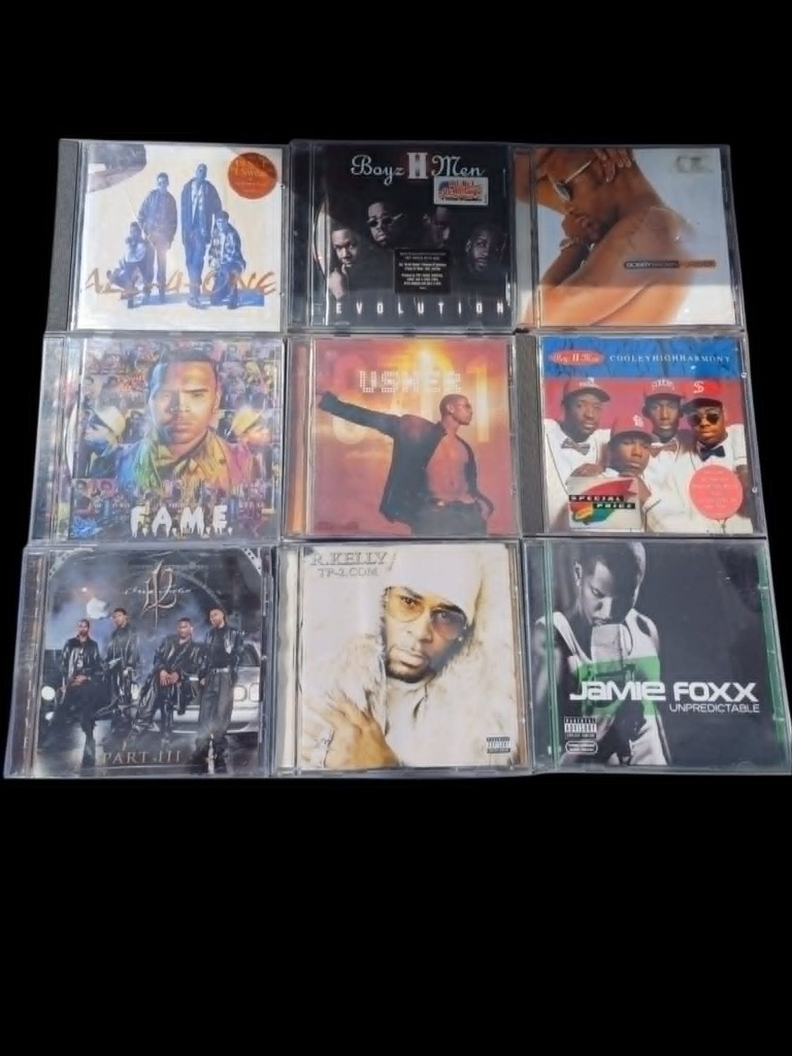 90's & 2000's R&B  CD Bundle (9er Set) - 112/Boyz II Men/Bobby Brown/Chris Brown/Usher/R.Kelly/Jamie Foxx