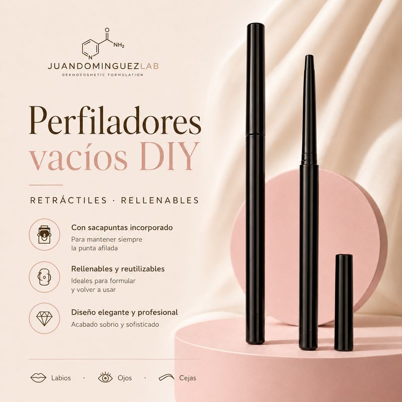 Pack 5 perfiladores vacíos para cósmetica DIY