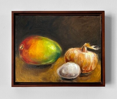 Still Life with Mango, Egg & Onion Still Life with Mango, Egg & Onion