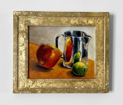 Still Life with Apple, Lime & Pitcher