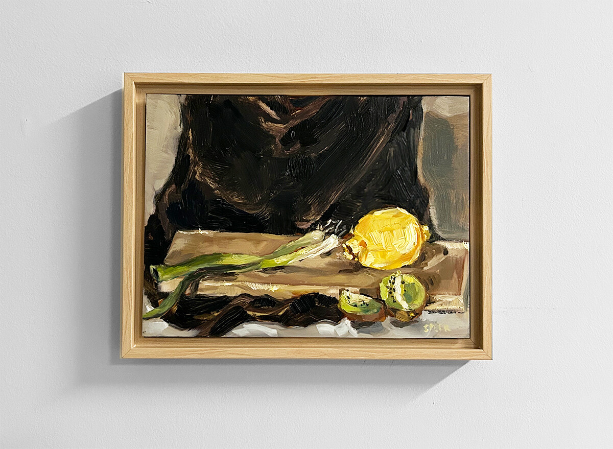 Still Life with Chives, Lemon &amp; Kiwi