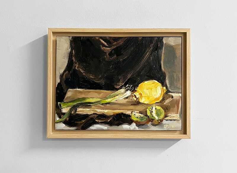 Still Life with Chives, Lemon &amp; Kiwi