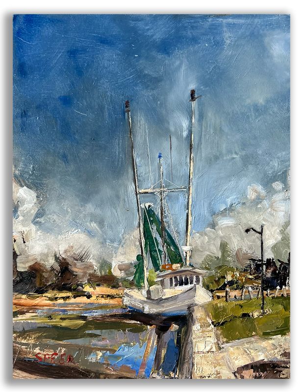 Lil Man Docked at Bayou Carlin, Delcambre, Louisiana