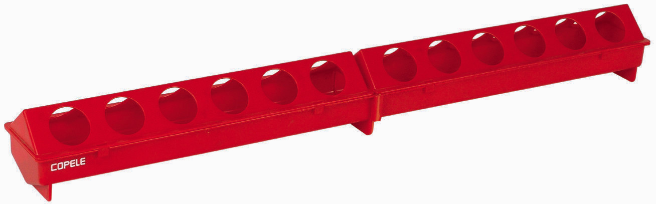 Comedero plastico huecos 1 edad 100 cm