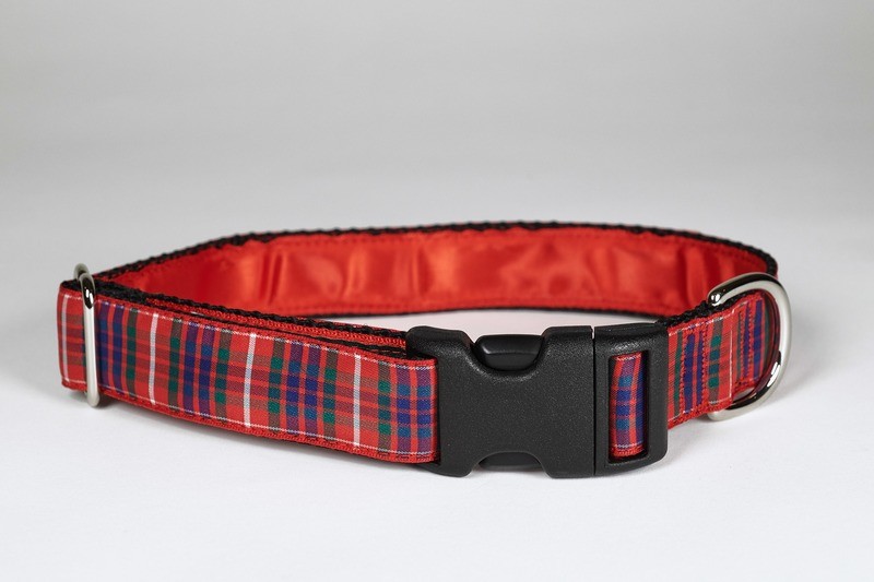 Collar - Tartan - 1 inch - Frazer Red