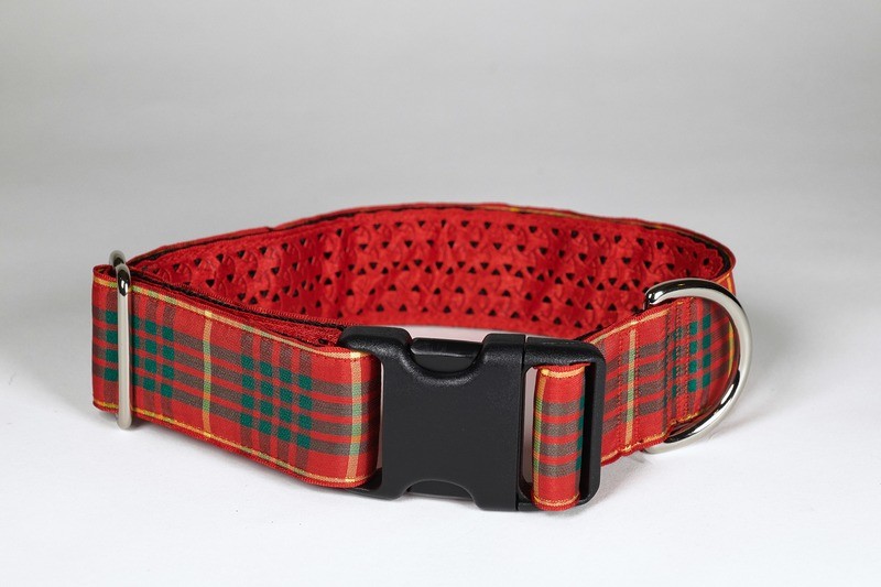 Collar - Tartan - 1-1/2 inch - Cameron  Red